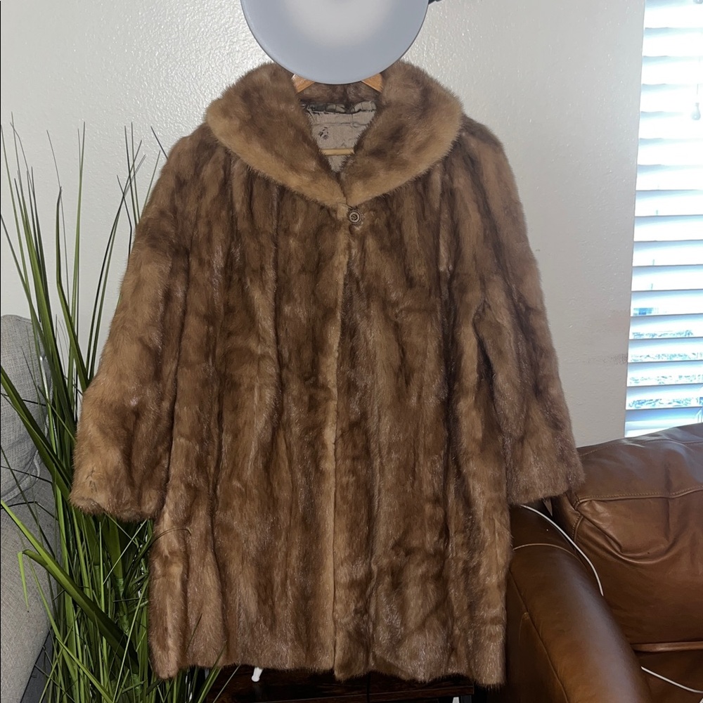 Luxurious Light Brown Fur Coat